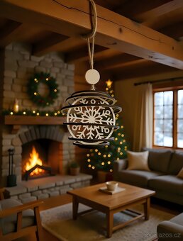 České přírodní dřevěné ozdobičky - 3