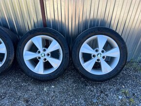 Originální letní alu Škoda 205/55R16, Continental 5mm - 3