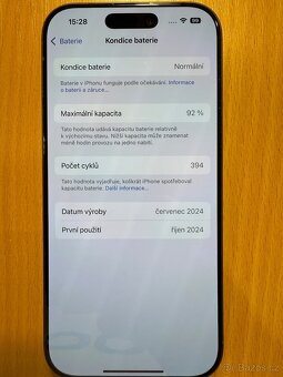 iPhone 16 Pro 256 GB Zlatý – TOP stav - 3