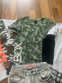 Kraťasy + 3 ks triček vel.134 - 3