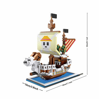 NOVÁ stavebnice pirátská loď 1520 dílků delka 18cm - 3