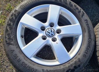 Orig. letní Alu VW Golf, Touran, Caddy, 205/55R16, 7mm - 3