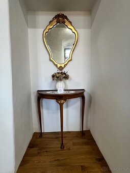 Stylový půlkulatý konferenční stolek & florentské zrcadlo - 3