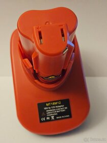 Adaptér 18V DeWalt Makita Milwaukee Ryobi pro 12V Milwaukee - 3