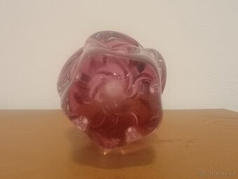 Váza malá hutní sklo Hospodka - 3