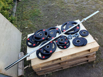 olympijská BENCH činka 128kg - NOVÁ - 3