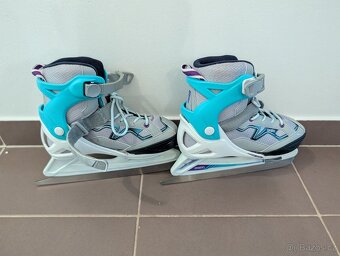 Dívčí lední brusle šedo-tyrkysové - vel. 35-38. - 3