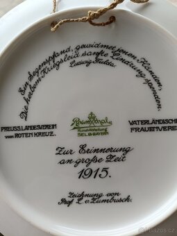 Prodám krásný talíř zn. Rosenthal, 1. světová válka - 3