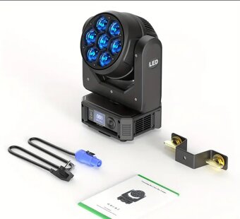 Hlava Bee Eye LED RGBW Wash Zoom Moving Head Stage DMX - 3