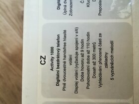 Prodám digitální bezdrátový telefon Activity 1000. - 3