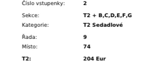 2 vstupenky Moto GP Brno Tribuna T2 - 3