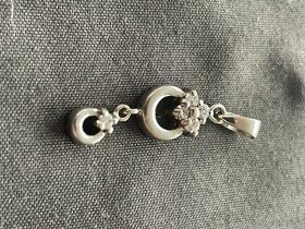 Stříbrný přívěsek se zirkony článkový - 3