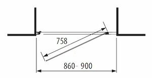 Sprchové dveře 90cm JIKA Lyra Plus - použité - 3