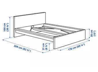 Postel s roštem Ikea - 3
