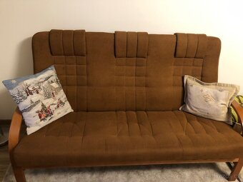 Hnědý odlehčeny gauč - 3