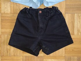 2x strečové džínové kraťasy/šortky H&M vel. 158 - 3