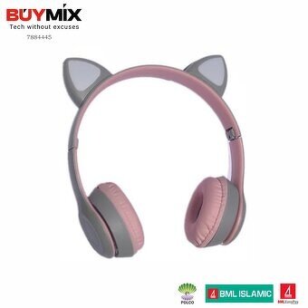 Dětská Bezdr. Bluetooth sluchátka MZ47 light cat - růžové - 3