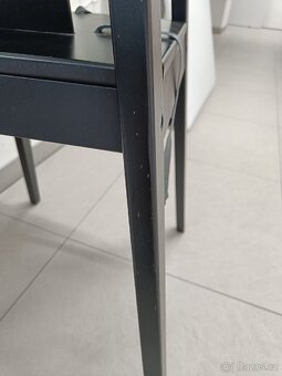 Vysoká židle s podnosem, černá - 3