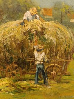 Obraz Zdeněk Šutera 1950, Kravky olej 39x39 - 3