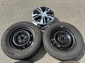 4ks komplet plech 15" 5x112, zimní pneu Barum 90% , O2, O3 - 3