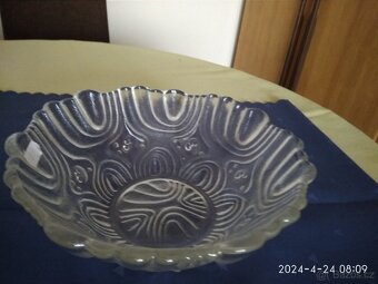 Retro mísa lisované sklo, návrh Miloslav Kubinec - 3