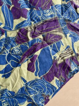 Nové modré květ šaty za krk, vel M ale menší cca XS/S, HM - 3