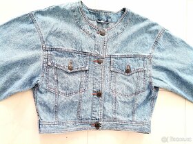 Crop jeans bunda vel M oversize Vintage style - 3