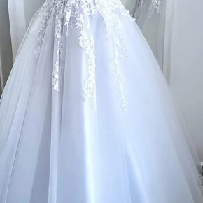 XL-2XL Svatební šaty CHARM WHITE - 3