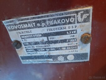 Kamna Fikoterm U5P, tzv. PETRY - 3