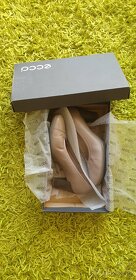 Lodičky ECCO s vysokým podpatkem a lemováním - šedohnědé - 3