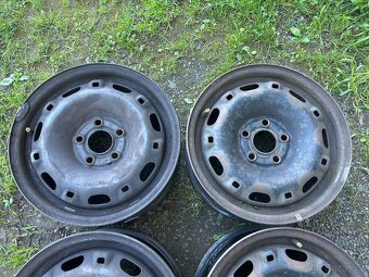 4 ks plechových disků VW, Škoda 14" 5x100 et43 - 3