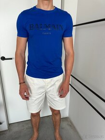 Pánské tričko BALMAIN (modré) vel. M - 3