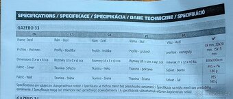 Altán plachtový HECHT GAZEBO 33 - 3