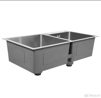 Kompozitní vestavný kuchyňský dřez 30" z nerezové oceli - 3