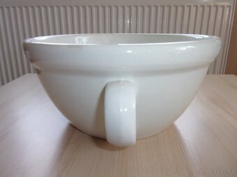 VELKÁ STARÁ ZADĚLÁVACÍ MÍSA S UŠIMA - 28 cm - 3