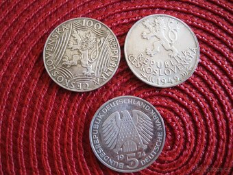 3 ks čs mince + jubilejní německo - 3