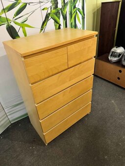 6 Šupliková komoda Ikea Malm v dekor Bříza - 3