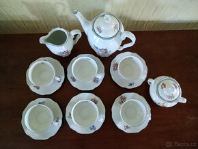 Staré hrnky, konvice, talířky, krásně zdobené - 3