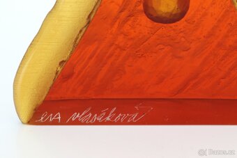 UMĚLECKÉ SKLO - EVA VLASAKOVÁ - DÁMA S HADEM - 3