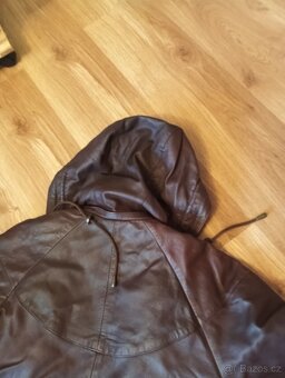 Dlouhý dámský kožený Kabát - 3