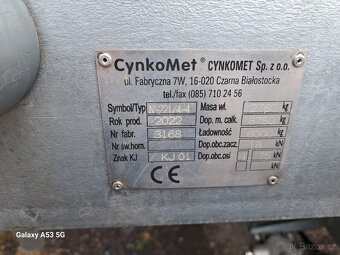 Rozmetadlo hnoje Cynkomet N221/4-4 - 3