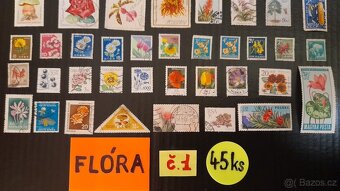 Poštovní známky  Flóra  č.1  45ks - 3