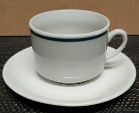 Retro šálky s podšálky, dezertní talířky, talíře - 3