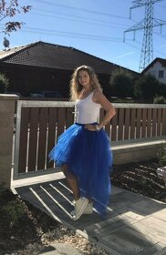 Asymetrická tutu tylová sukně svatební - 3