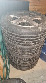 Original ALU disky Peugeot 17" 5x108 ET48 s letními pneu - 3