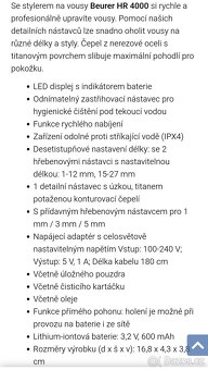 Zastřihovač vousů Beurer HR 4000 - 3