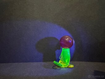 Soška ptáčka uranové sklo - 3