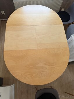 IKEA Bjursta rozkládací kulatý dřevěný jídelní stůl - 3