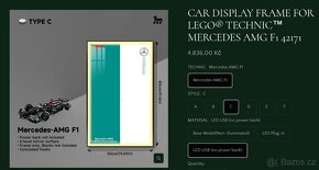 Svítící LED rám na na zeď Lego F1 Mercedes 42171 - 3