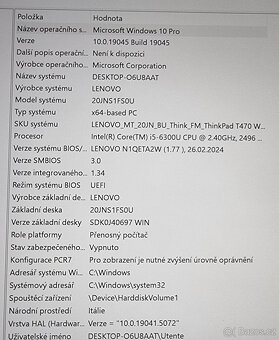 Lenovo ThinkPad T470, 14", 16GB, i5, 500GB SSD - 3